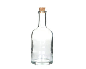 Flaske Med Kork 400ml 8x18cm Klar